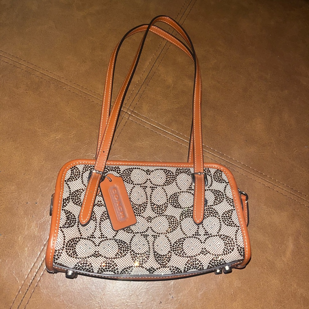 Coach Tan and Brown Shoulder Bag - Picture 3 of 7